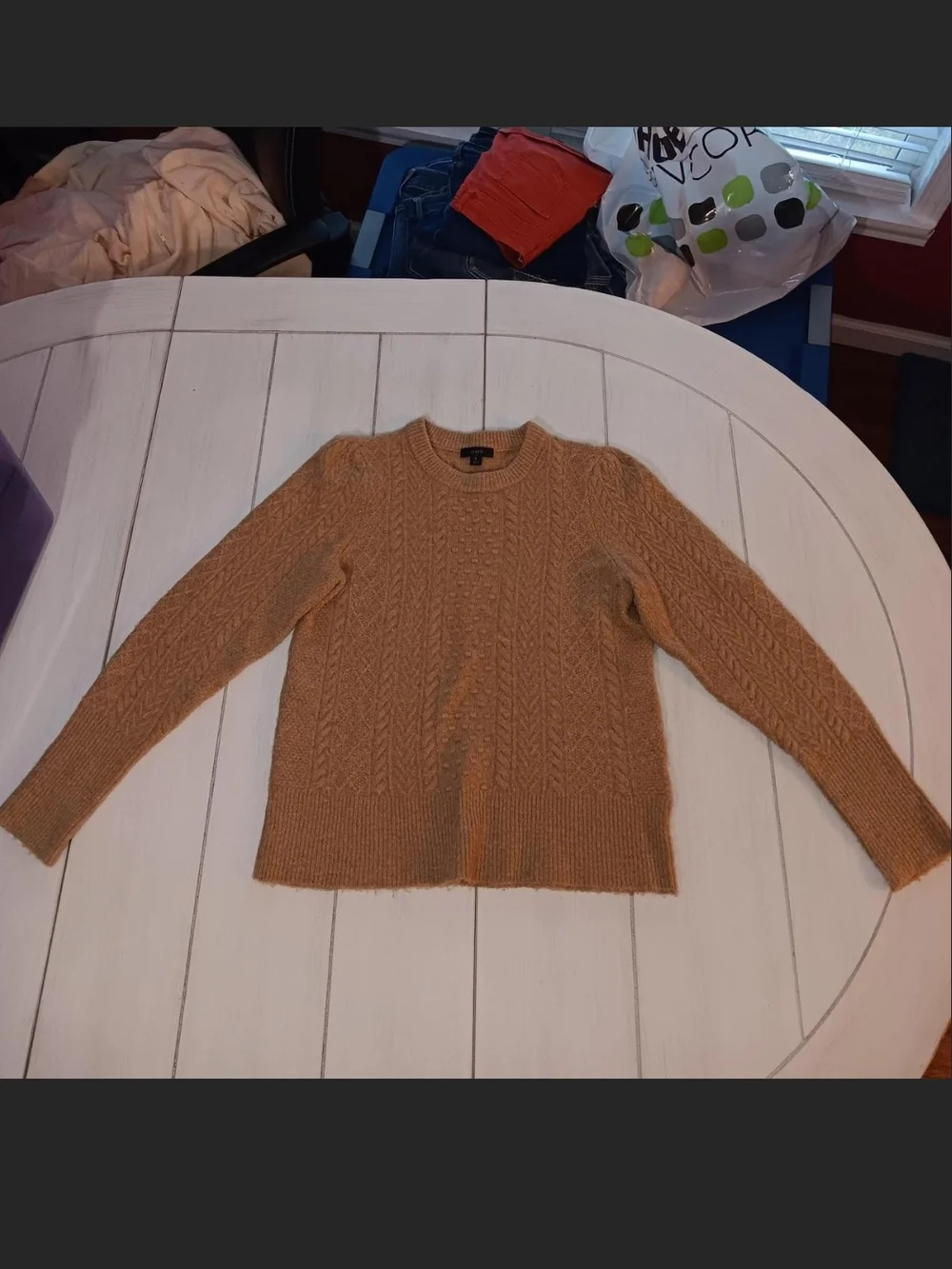 J. Crew Camel Cable Sweater Crewneck
